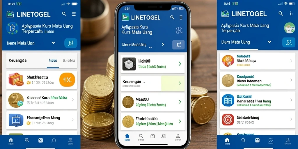 Tampilan antarmuka aplikasi LINETOGEL untuk konversi mata uang.