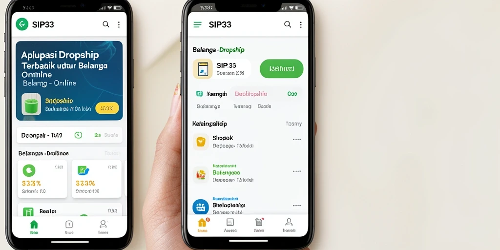 Antarmuka SIP33 yang intuitif dan memudahkan pengguna untuk berbelanja.