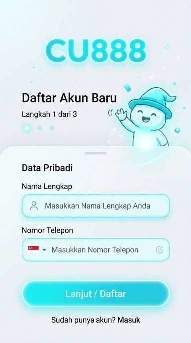 Tampilan halaman daftar cu888